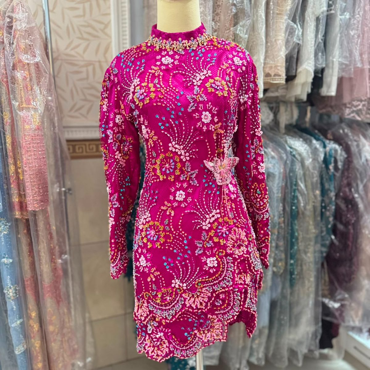 KB FUCHIA 001 — sewa dress di Makassar